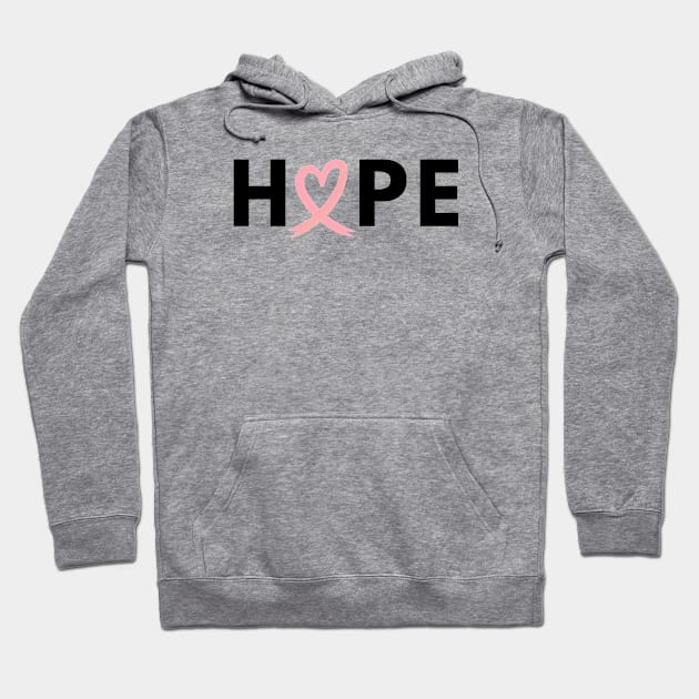 Pink Ribbon Hope Breast Cancer Survivor Hoodie by LaurelBDesigns